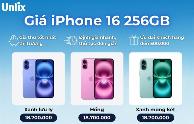Giá iPhone 16 256GB tại TPHCM