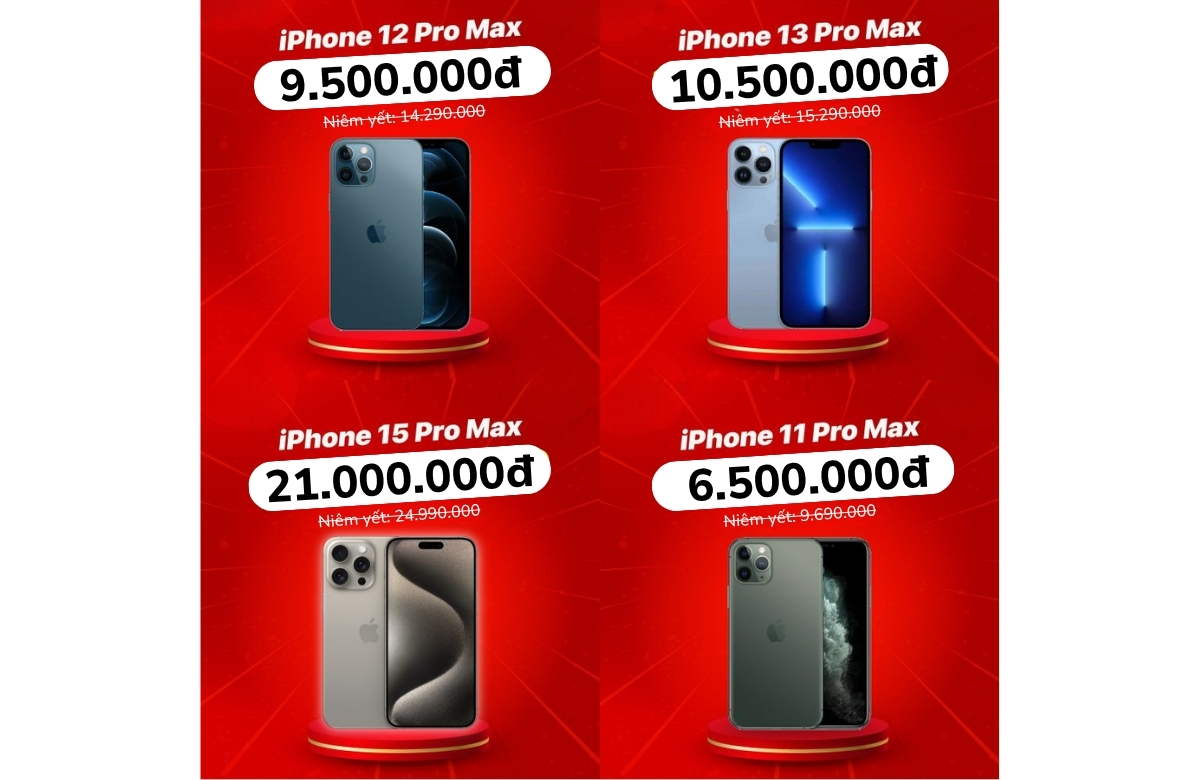 Giá bán cực ưu đãi cho các dòng Pro Max