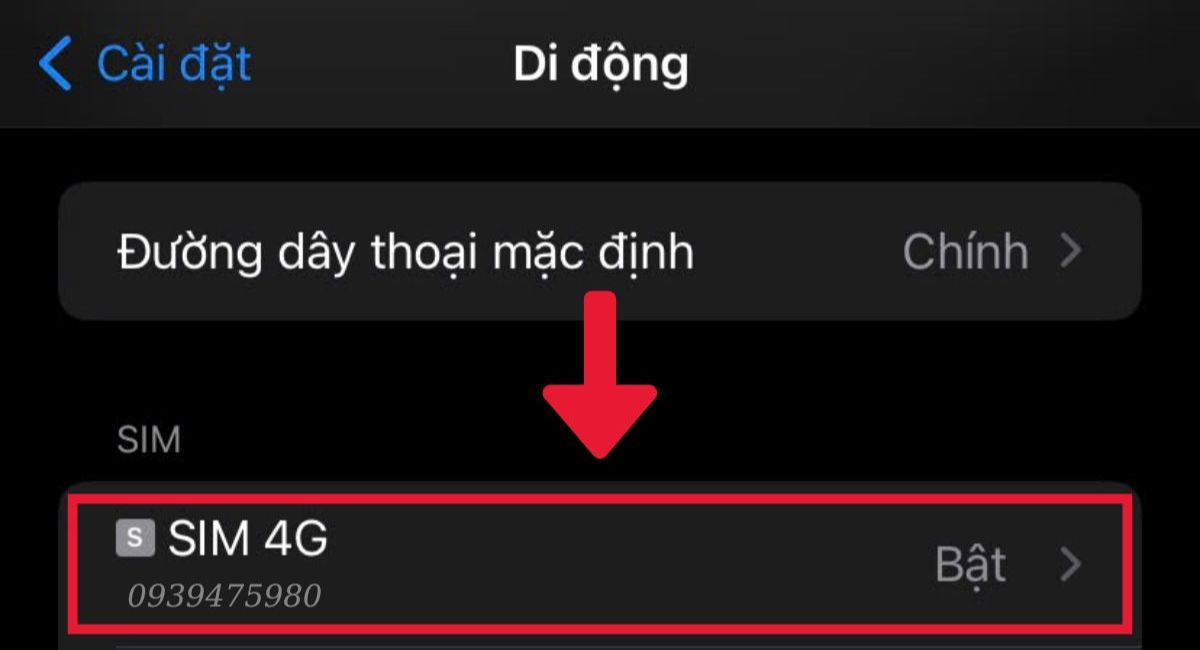 Chọn eSIM bạn muốn xóa