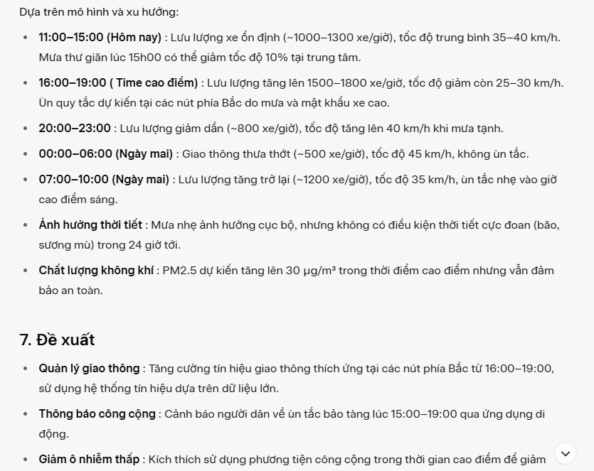 Grok 3 dự đoán tình trạng giao thông trong 24 giờ