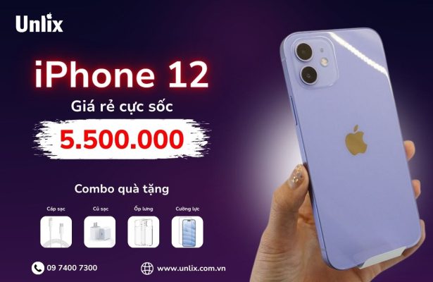 iPhone 12 giá bao nhiêu 2025? máy đẹp 99%, tặng full combo phụ kiện