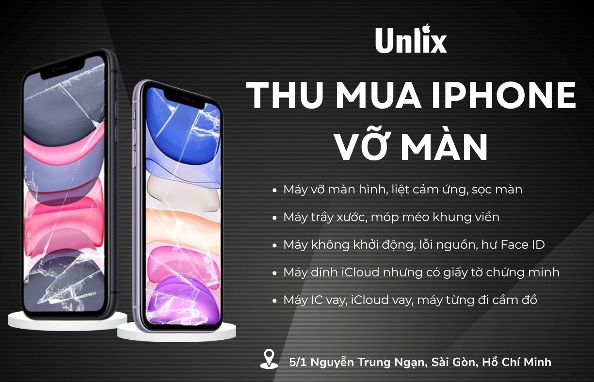 Thu mua iPhone vỡ màn ở đâu? Giá thu cao, đưa tiền liền