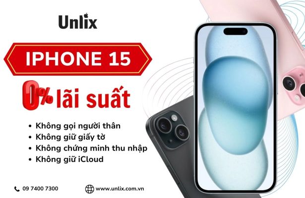 iPhone 15 Trả Góp 0% TPHCM - Trả trước 10%, bao đậu hồ sơ nợ xấu
