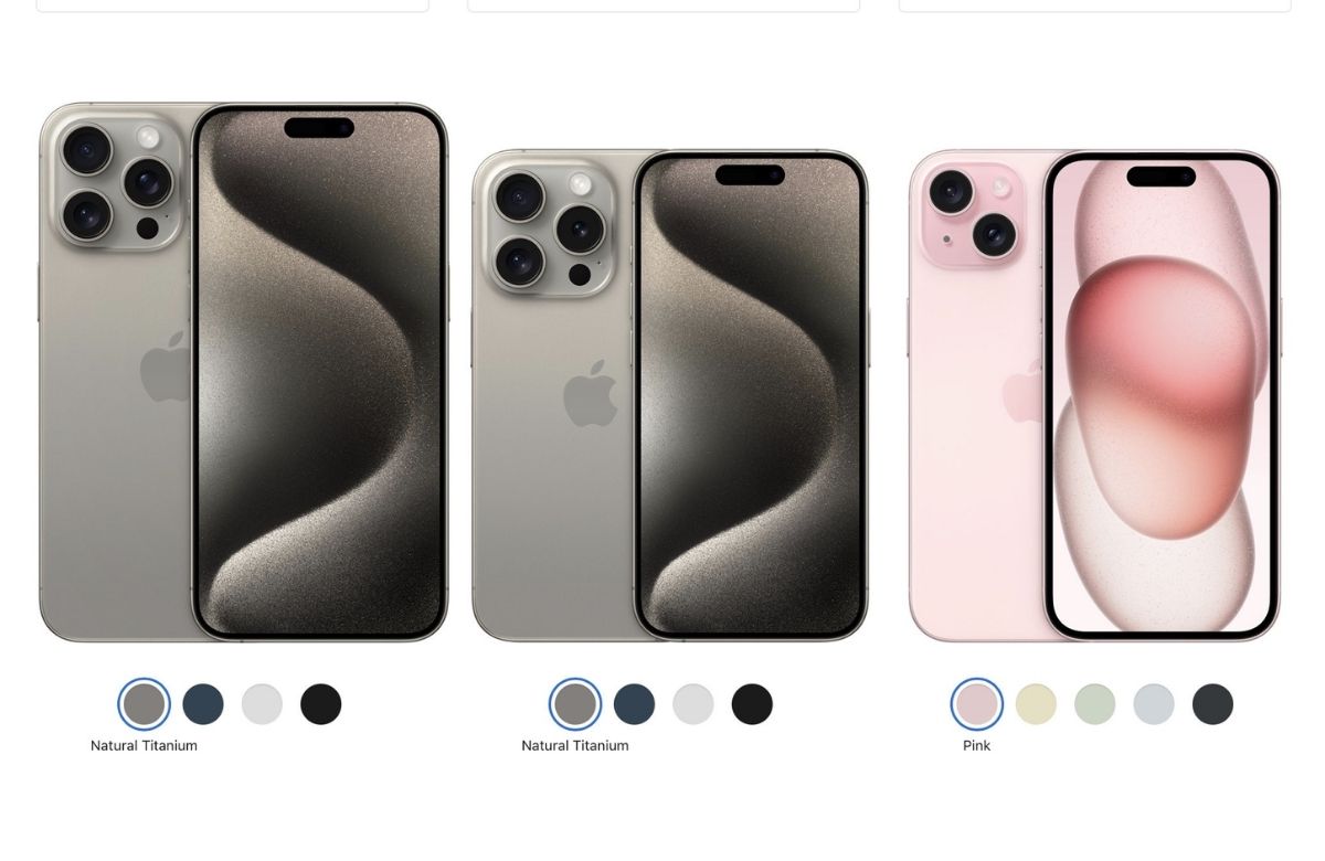 Đầy đủ bảng màu iPhone 15