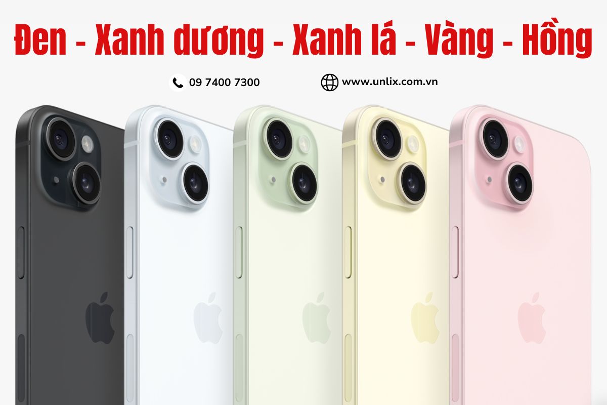 Bảng màu iPhone 15