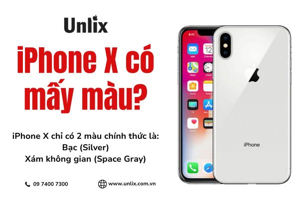 iPhone X có mấy màu?