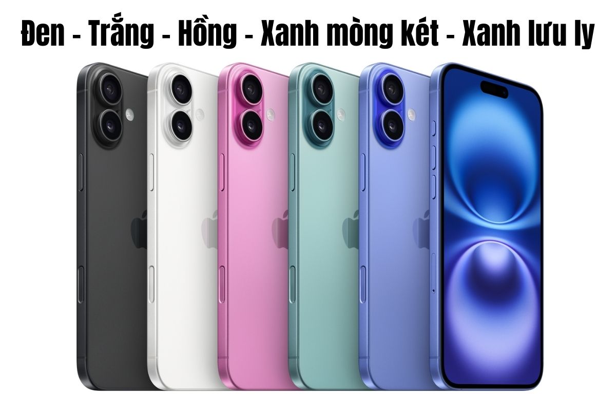 Màu sắc iPhone 16 và 16 Plus