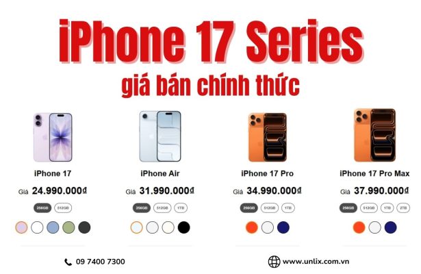Giá bán chính thức iPhone 17 Series