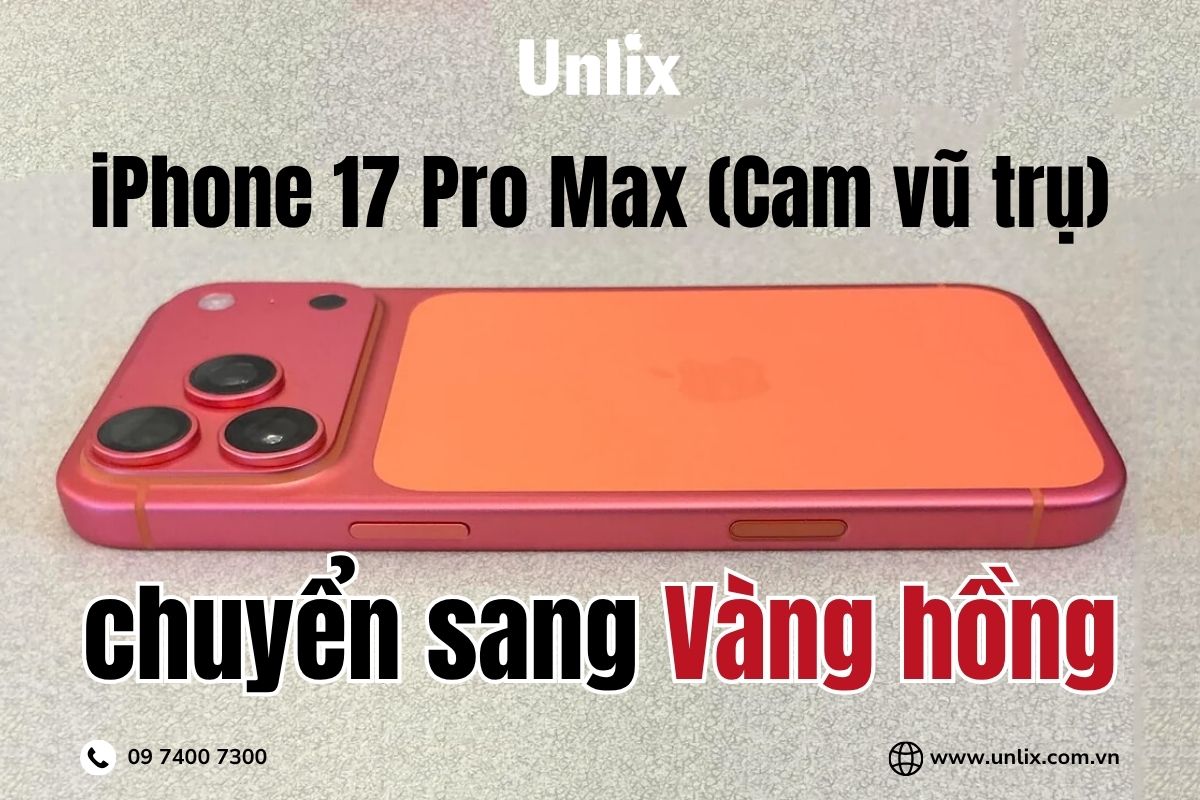 iPhone 17 Pro Max màu cam chuyển sang Vàng hồng