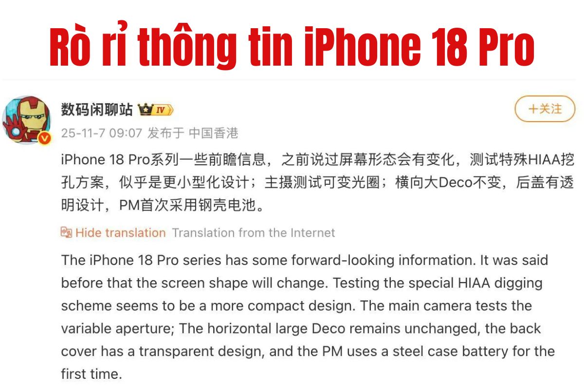 iPhone 18 Pro sẽ là chiếc flagship đáng gờm nhất năm 2026