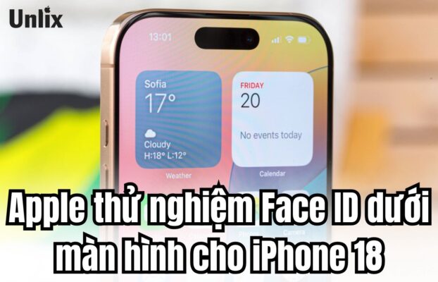 Apple thử nghiệm Face ID dưới màn hình cho iPhone 18
