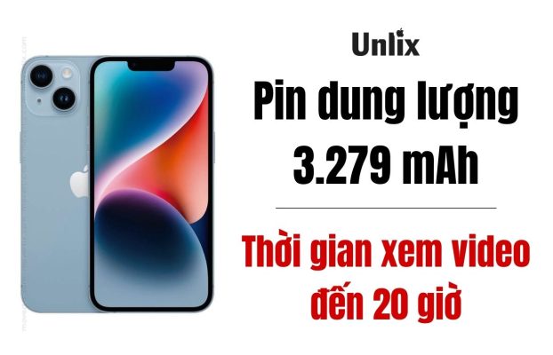 Dung lượng pin iPhone 14 bao nhiêu?