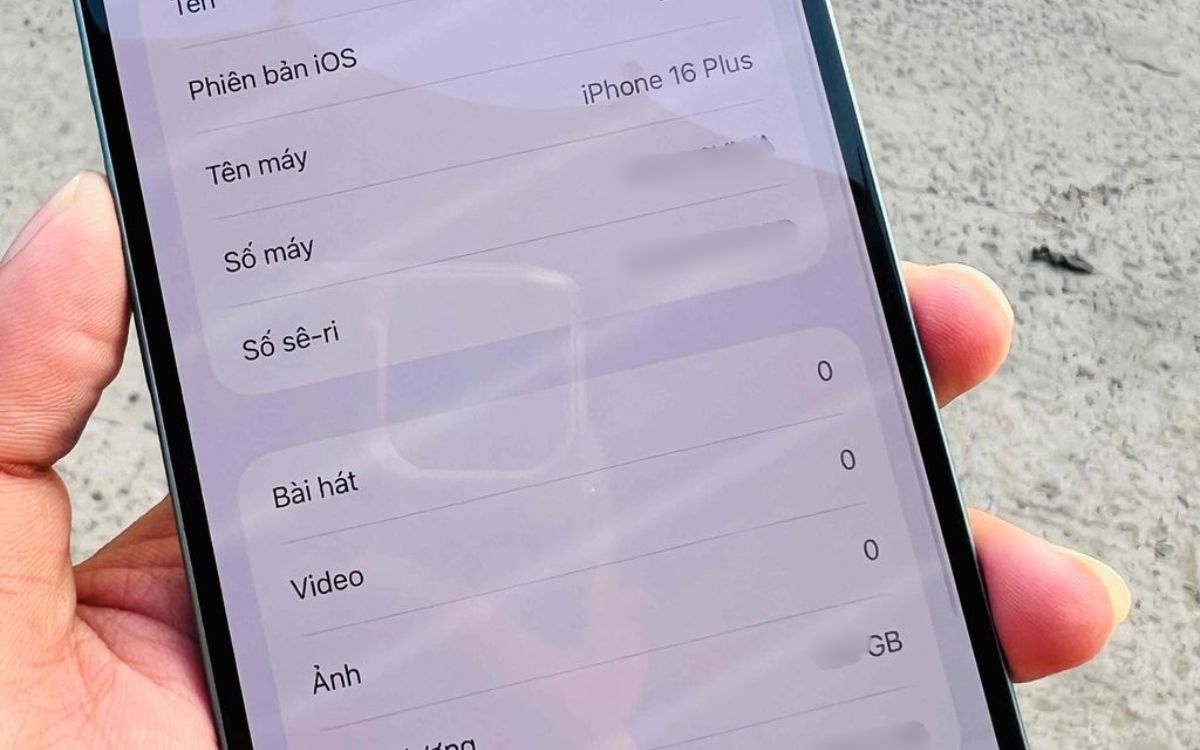 Dung lượng pin iPhone 16 Plus