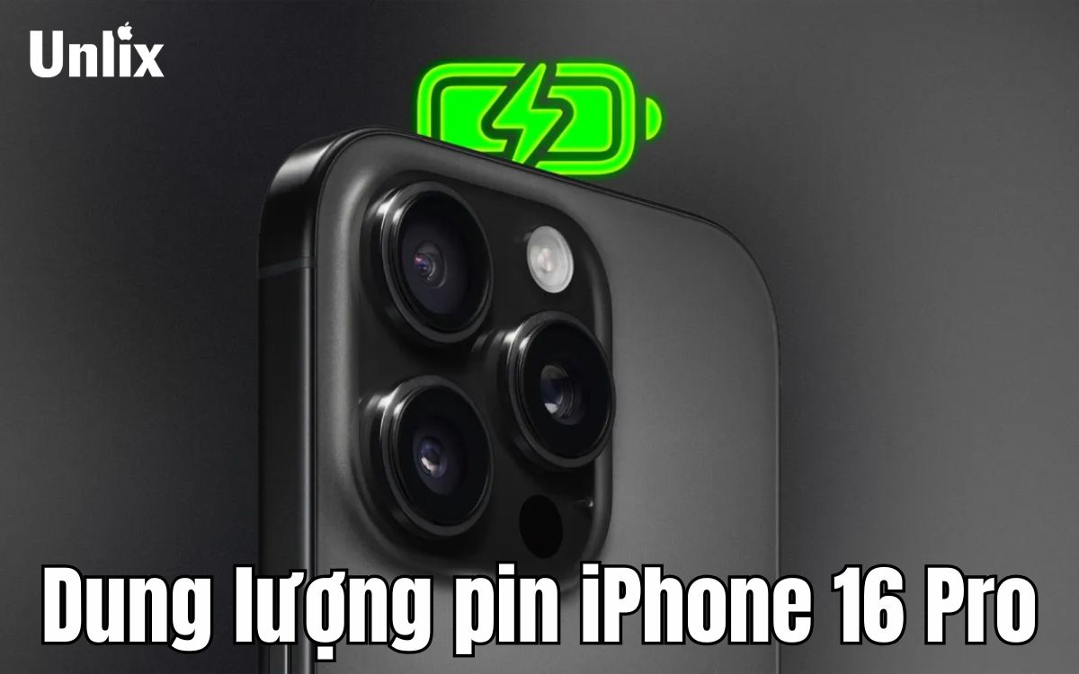 Dung lượng pin iPhone 16 Pro và thời lượng sử dụng