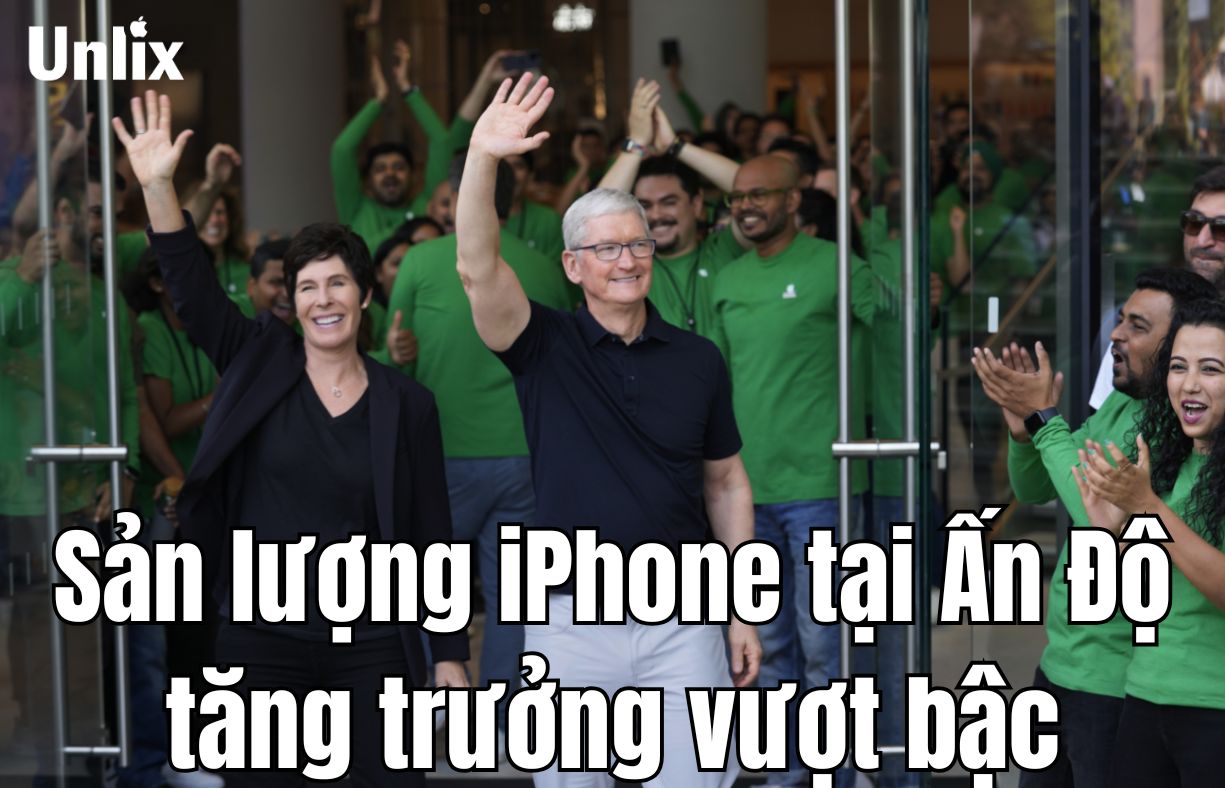 Sản lượng iPhone tại Ấn Độ tăng trưởng vượt bậc