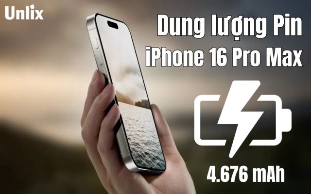 Dung lượng Pin iPhone 16 Pro Max lên mức 4.676 mAh