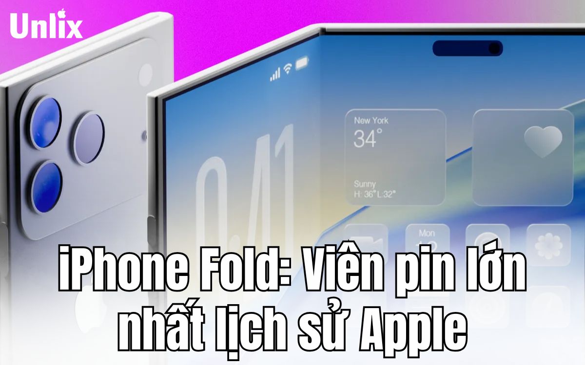 iPhone Fold: Viên pin lớn nhất lịch sử Apple