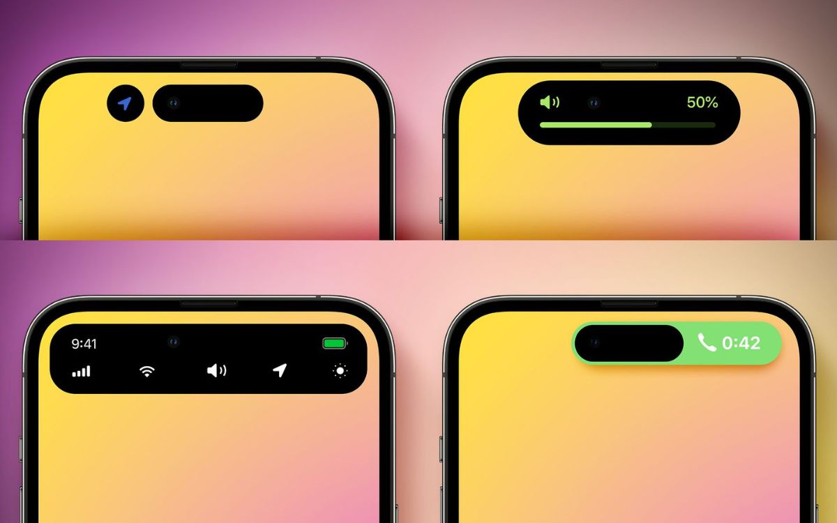Apple đã thay đổi phần tai thỏ chuyển sang Dynamic Island trên màn hình