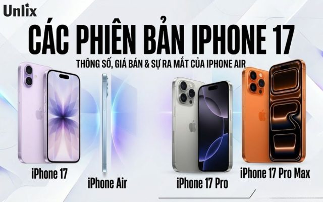 Các phiên bản iPhone 17