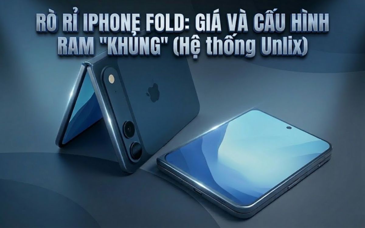 Thiết kế dự kiến sẽ xuất hiện trên dòng iPhone Fold