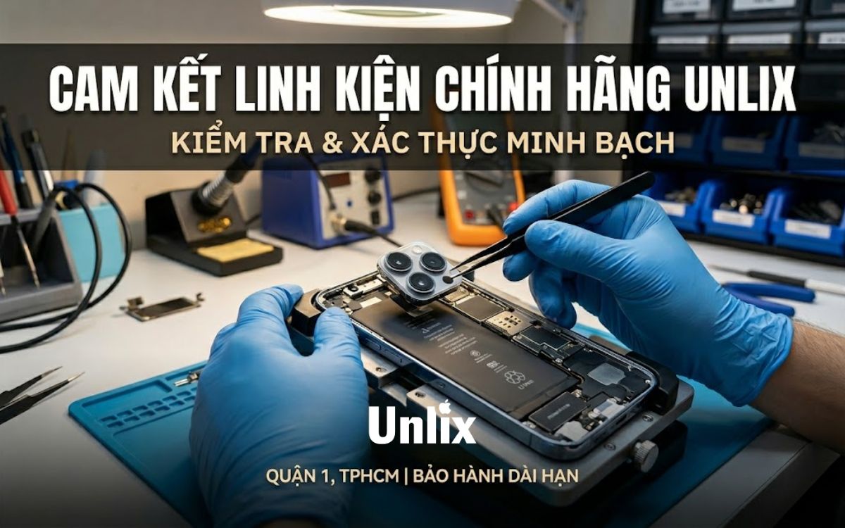 Sử dụng linh kiện chính hãng, chuẩn Zin cho khách hàng