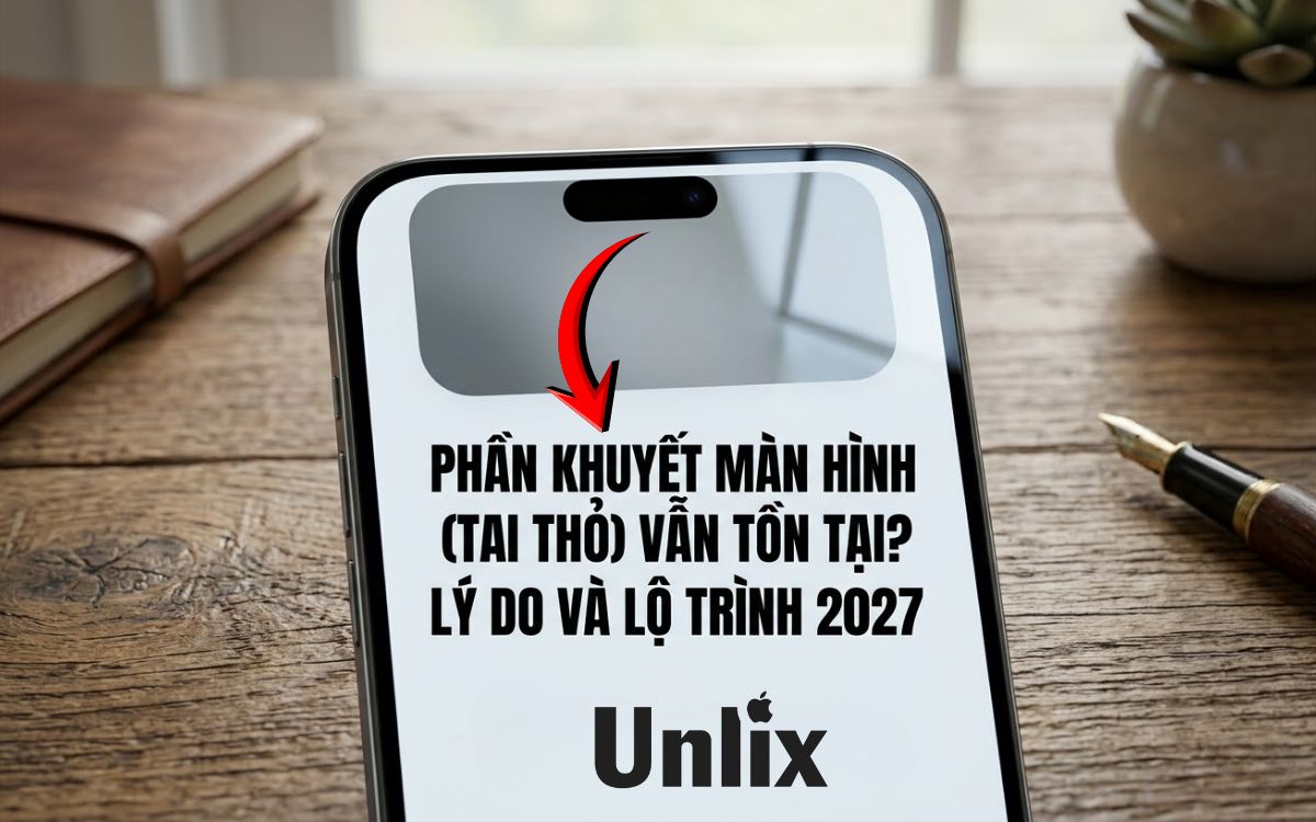 Phần khuyết màn hình tai thỏ vẫn được Apple sử dụng cho tới thời điểm hiện tại