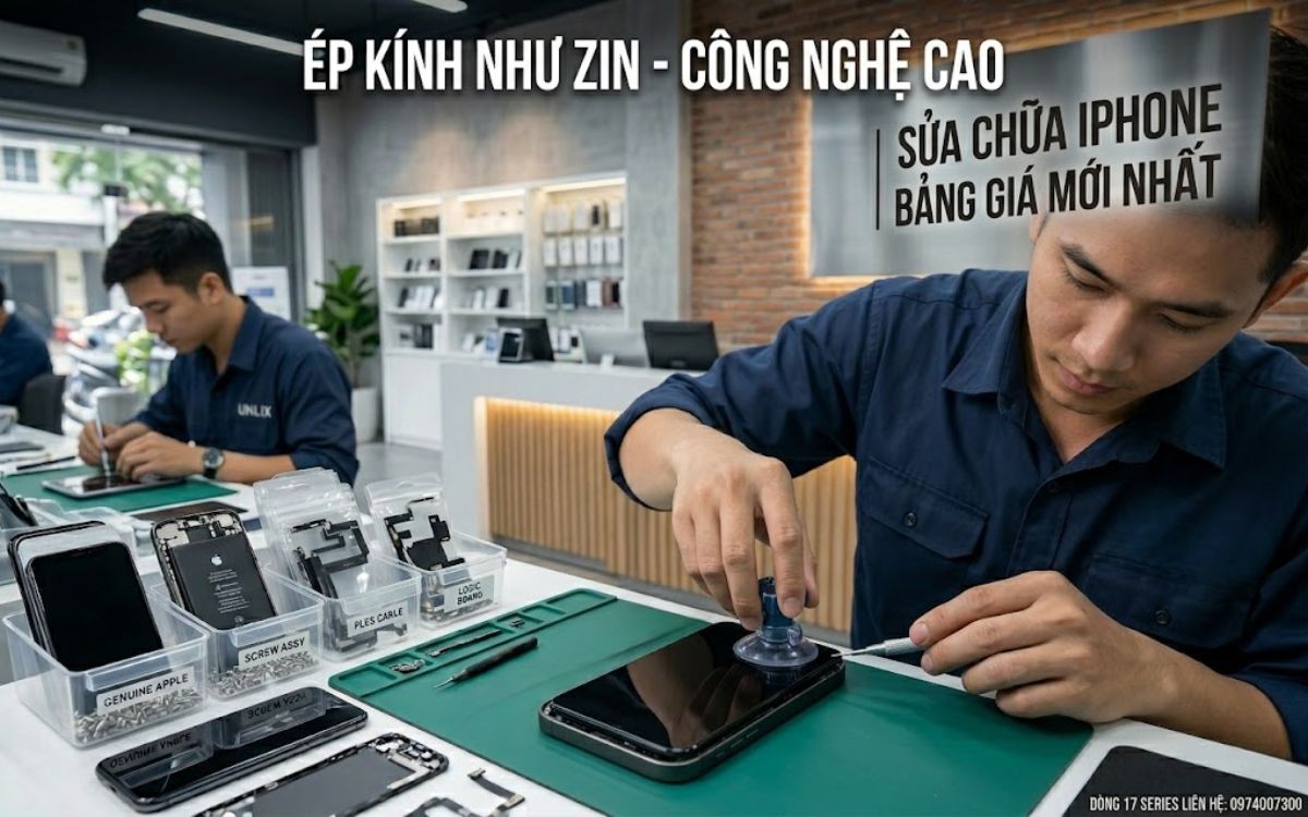 Ép kính iPhone như Zin