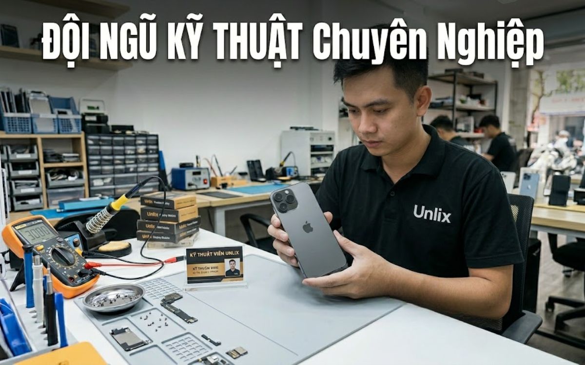 Đội ngũ kỹ thuật viên sửa chữa tay nghề cao
