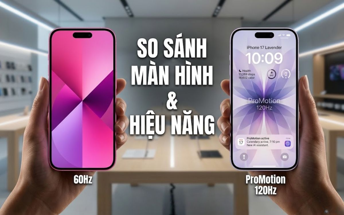 Màn hình iPhone 17 có độ hiện thị tới 120Hz