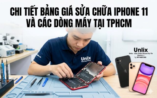 Bảng giá sửa chữa iPhone 11