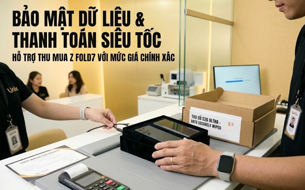 Thu mua Samsung Galaxy S26 Plus bảo mật dữ liệu, hỗ trợ sao lưu đầy đủ dữ liệu trước khi bán máy