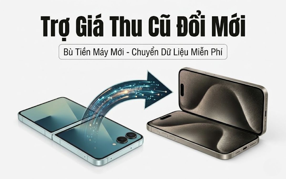 Đổi Samsung cũ sang iPhone lên đời đỉnh cao trợ giá cao tới 1 triệu đồng dù không cùng hệ điều hành