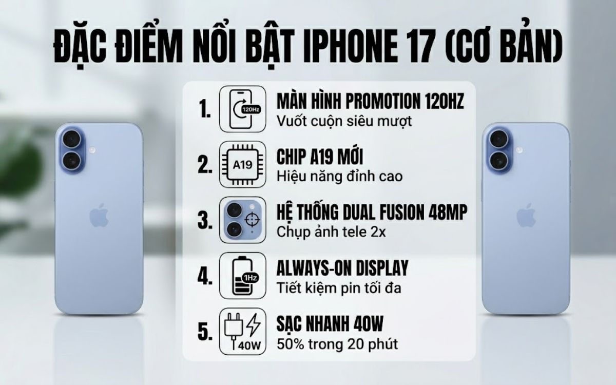 Những đặc điểm nổi bật của iPhone 17