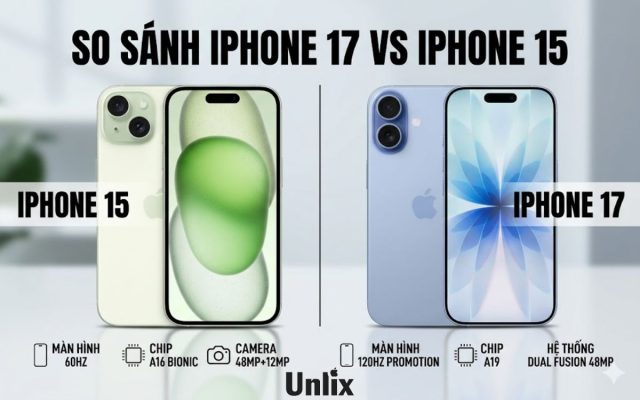 So sánh iPhone 17 với iPhone 15: Có những nâng cấp nào?