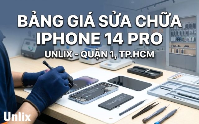 Bảng giá sửa chữa iPhone 14 Pro: Thay màn, thay Pin,...