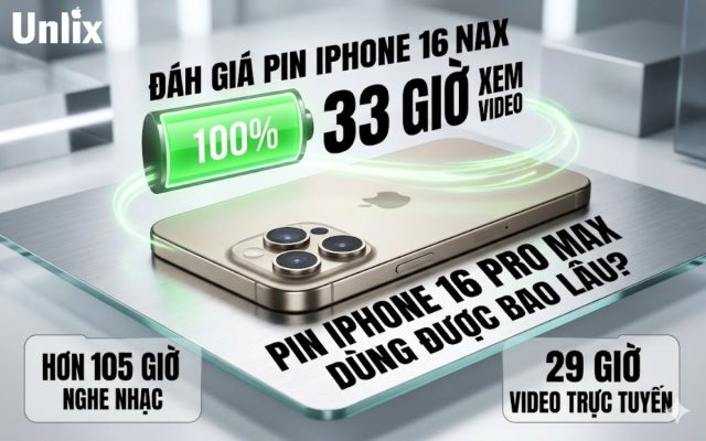 Pin iPhone 16 Pro Max dùng được trong bao lâu?