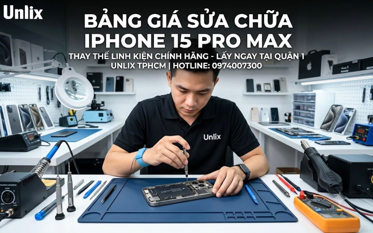Bảng giá sửa chữa iPhone 15 Pro Max