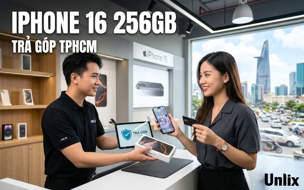 iPhone 16 256GB trả góp TPHCM: Bảo hành trọn đời, lỗi là hoàn tiền