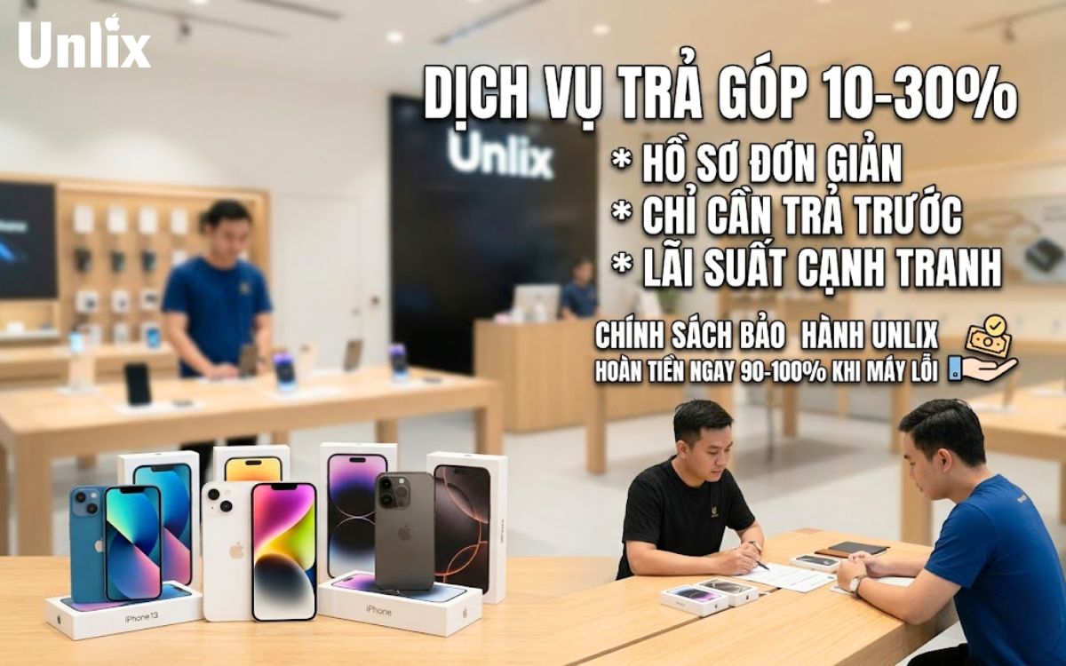 Mua máy tại cửa hàng còn được chính sách mua hàng trả góp lãi suất cực thấp