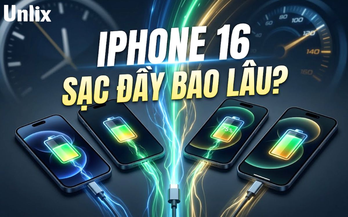 iPhone 16 sạc đầy bao lâu?