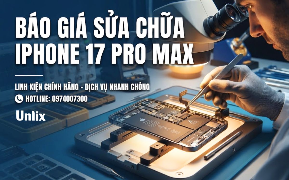 Bảng giá sửa chữa iPhone 17 Pro Max chi tiết nhất TPHCM