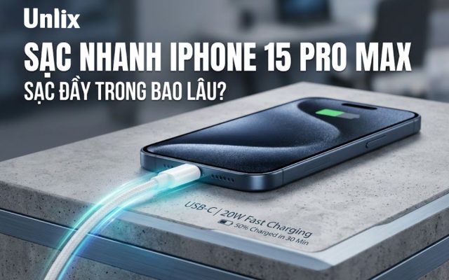 iPhone 15 Pro Max sạc đầy bao lâu?