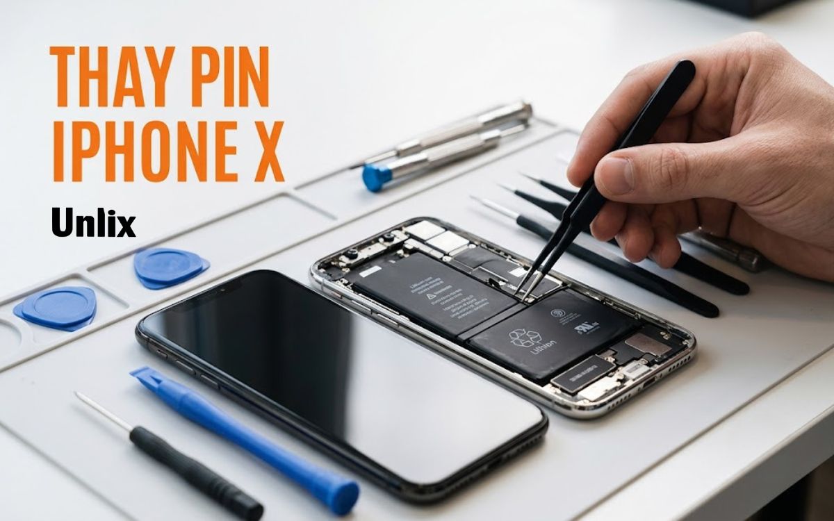 Thay pin iPhone X chính hãng, lấy liền, bảo hành lâu dài