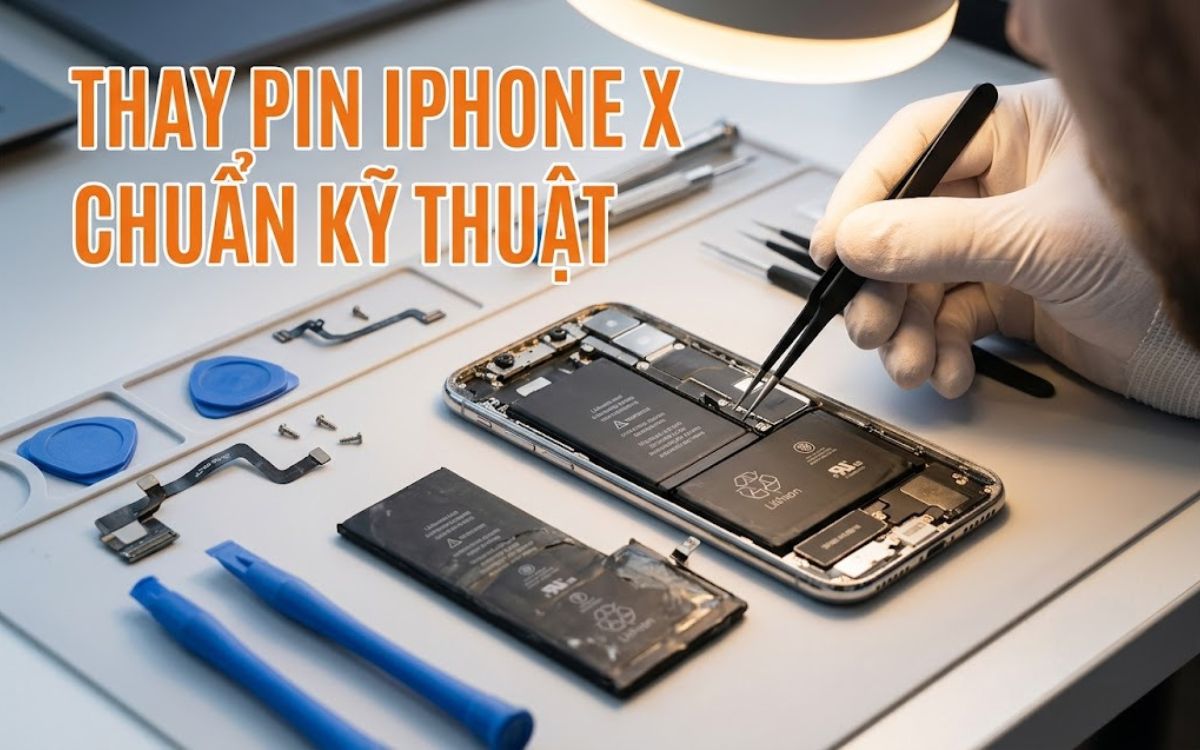 Thay pin iPhone X chính hãng