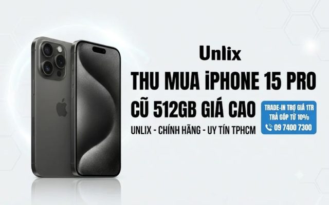 Thu mua iPhone 15 Pro cũ 512GB giá tốt TPHCM