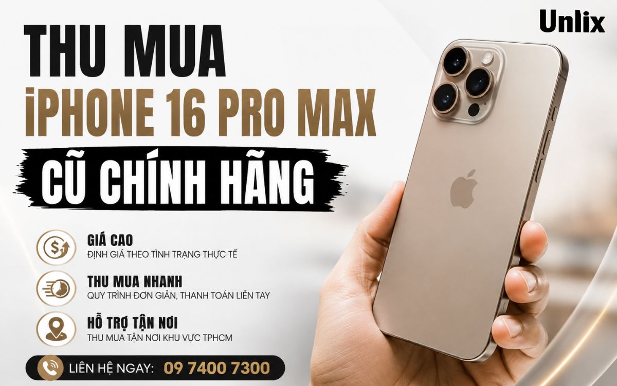 Thu Mua iPhone 16 Pro Max Cũ Chính Hãng Giá Cao Tại TPHCM