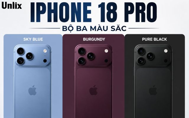 Bộ 3 màu sắc sẽ có trên iPhone 18 Pro