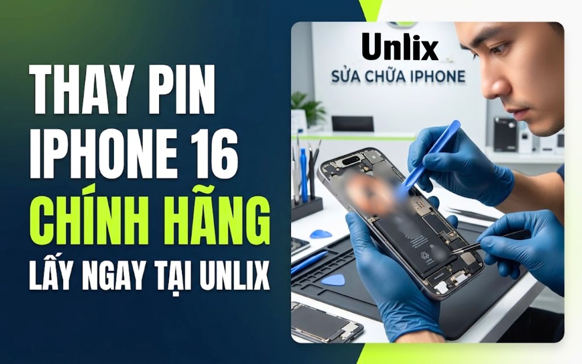 Thay pin iPhone 16 chính hãng, giá tốt, uy tín lấy ngay