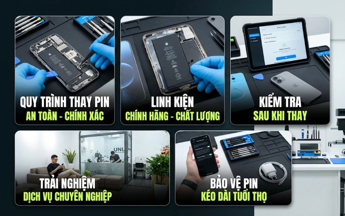 Thay pin iPhone 16 đảm bảo chất lượng cho máy sau khi thay