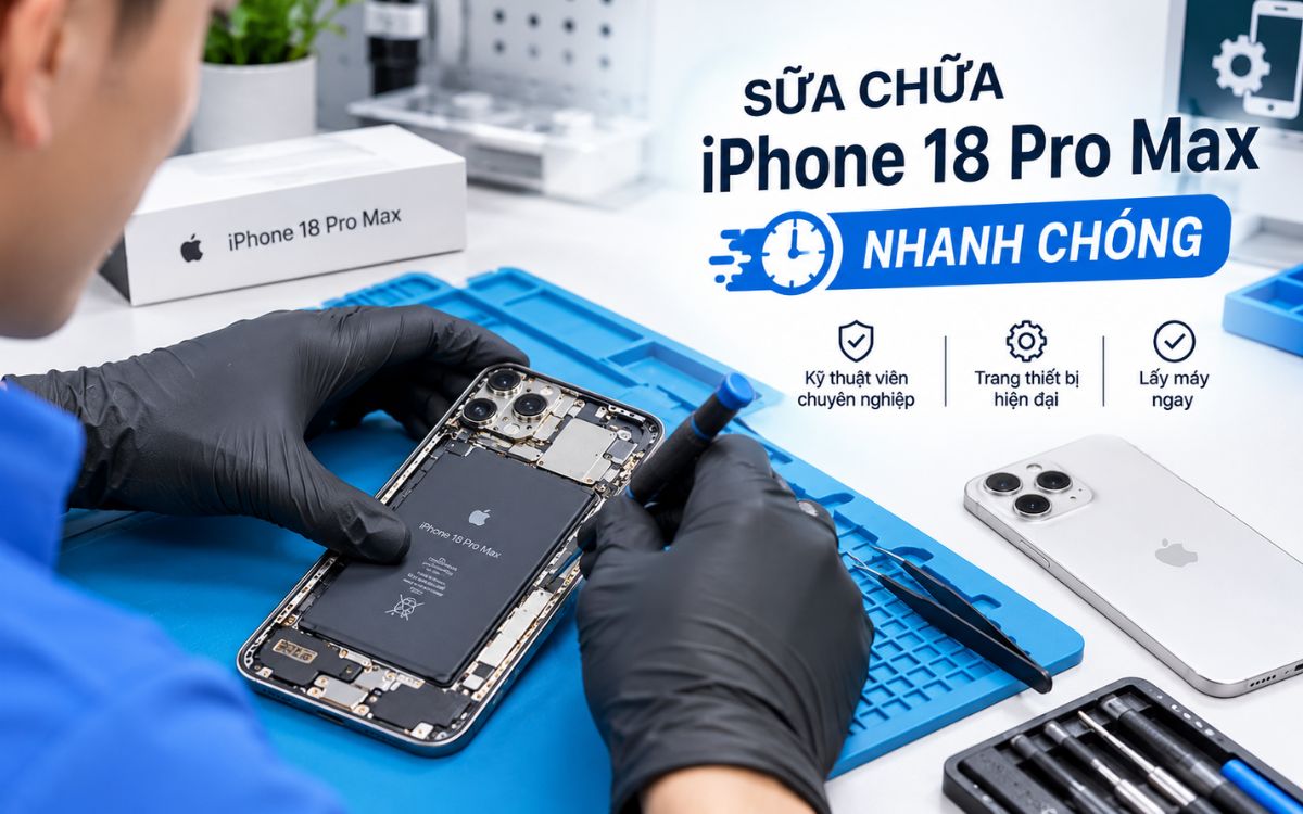 Sửa chữa iPhone 18 nhanh chóng chỉ từ 30 phút